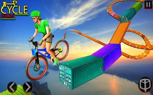 BMX自行车坡道特技