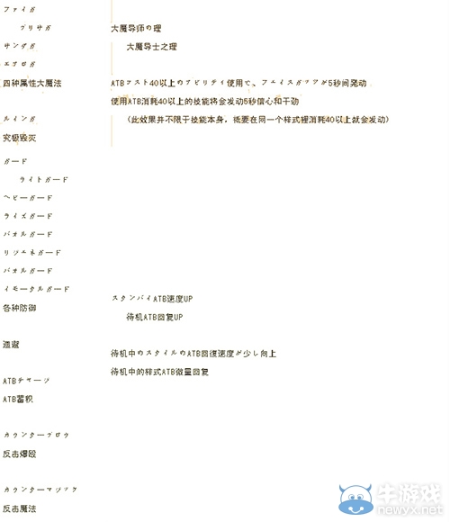 《最終幻想13：雷霆歸來》合成大成功自動技能表大全