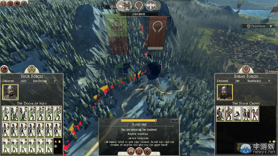 《羅馬2全面戰爭》吸引電腦中埋伏的方法