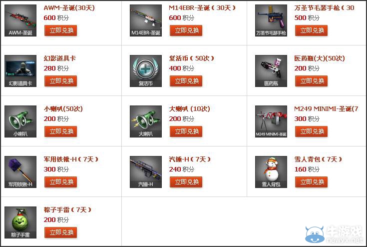 《cf》積分兌換活動 道聚城積分兌換極品道具