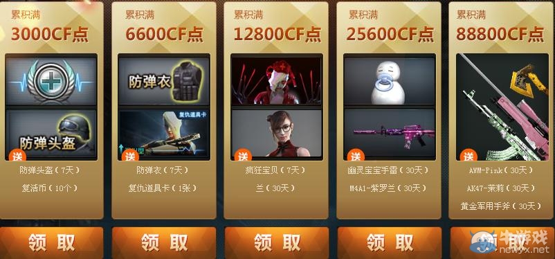 《cf》充值累積送活動