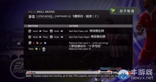 《FIFA 10》操作技巧翻譯
