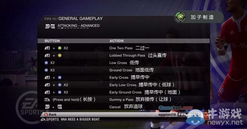 《FIFA 10》操作技巧翻譯