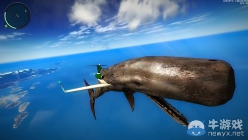 《正當(dāng)防衛(wèi)2》新瘋狂玩法 鯨魚飛機(jī)橫跨太平洋