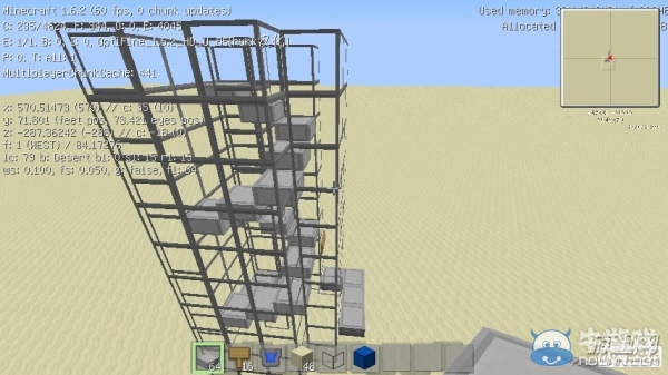 《我的世界》自動上升水電梯制作圖文教程