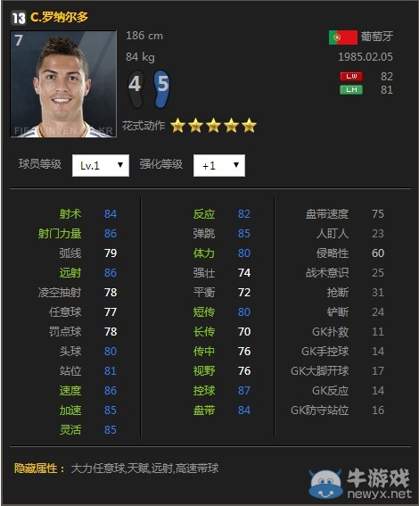 《FIFA Online3》五星花式球員介紹