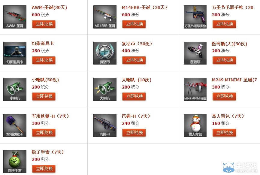 穿越火線CF積分商城兌換活動網址