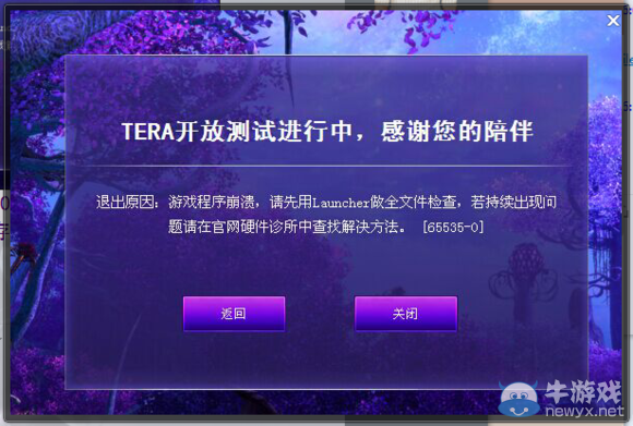 《TERA》游戏错误大全及解决办法