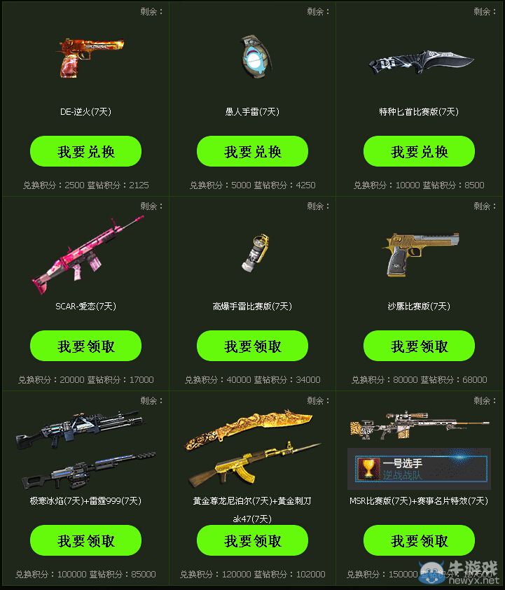 《逆戰》藍鉆杯大師賽競猜送黃金槍活動