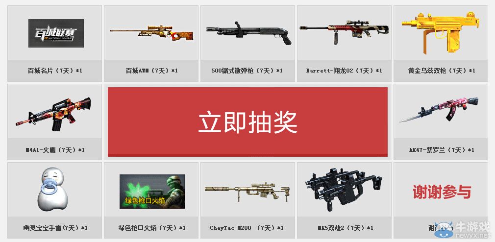 CF助力TGA大獎賽 抽取百城AWM