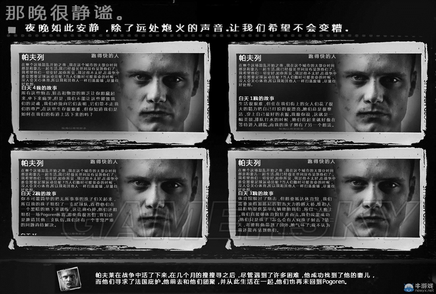 《這是我的戰(zhàn)爭》全角色故事一覽