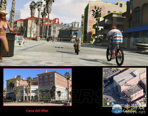 《GTA5》洛杉磯真實世界對照