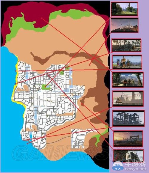 《GTA5》洛杉磯真實世界對照