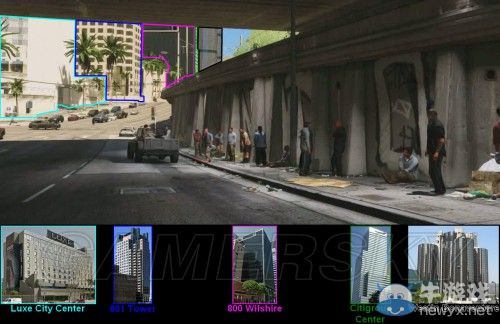 《GTA5》洛杉磯真實世界對照