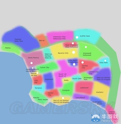 《GTA5》洛杉磯真實世界對照