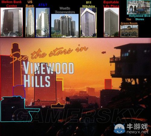 《GTA5》洛杉磯真實世界對照