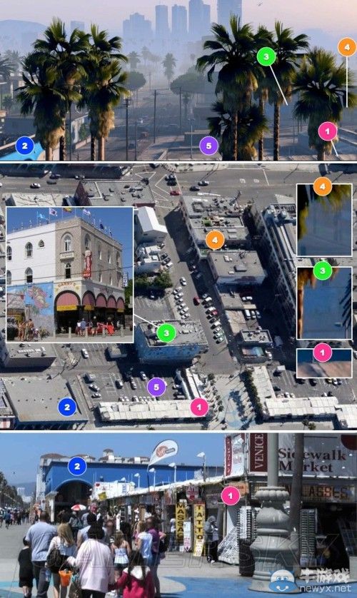 《GTA5》洛杉磯真實世界對照