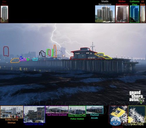 《GTA5》洛杉磯真實世界對照