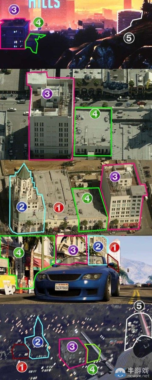 《GTA5》洛杉磯真實世界對照