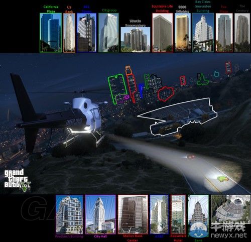 《GTA5》洛杉磯真實世界對照