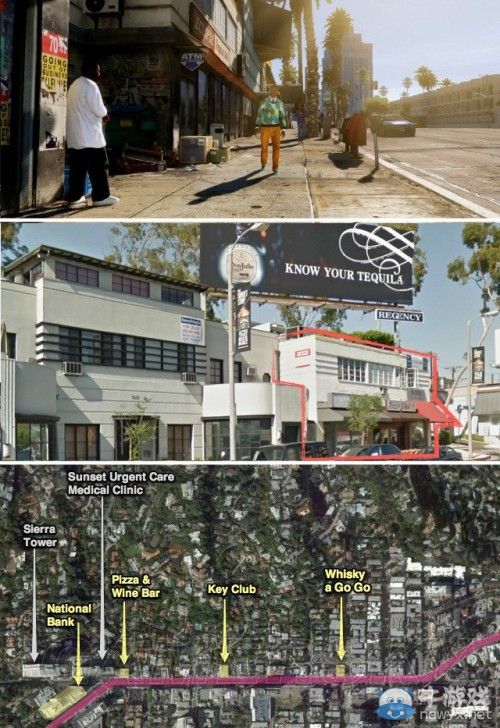 《GTA5》洛杉磯真實世界對照