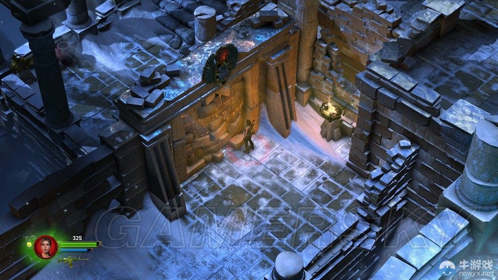 《勞拉和奧西里斯神廟》第二關(guān)Tomb of Hoarfrost通過方法