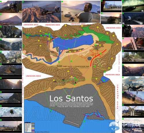 《GTA5》洛杉磯真實世界對照