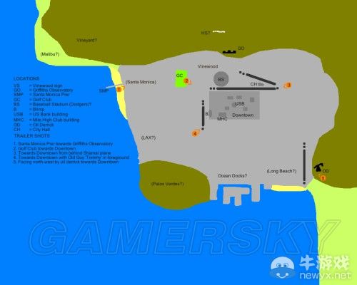 《GTA5》洛杉磯真實世界對照