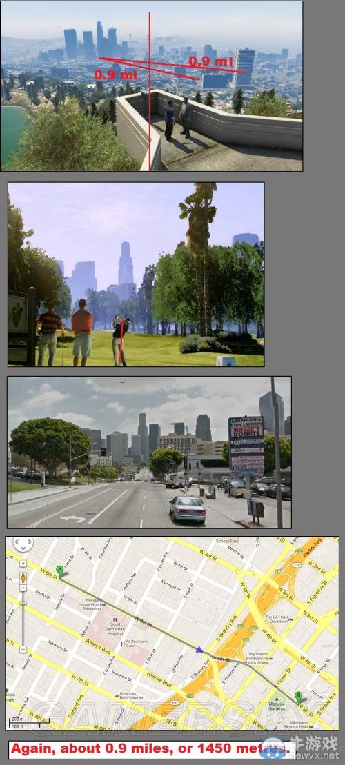 《GTA5》洛杉磯真實世界對照
