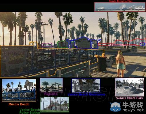 《GTA5》洛杉磯真實世界對照