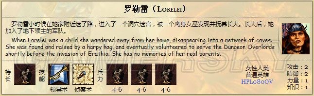 《英雄無敵3》地下城英雄數(shù)據(jù)一覽
