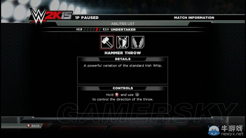 《WWE 2K15》送葬者技能及操作方法