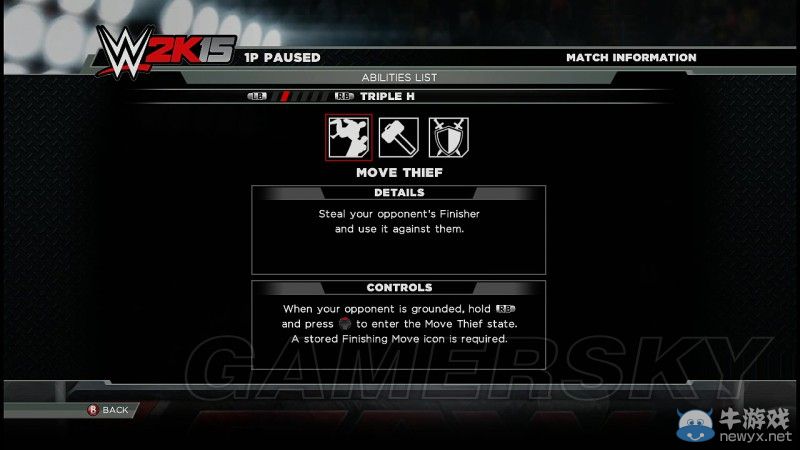 《WWE 2K15》三大H技能及操作方法