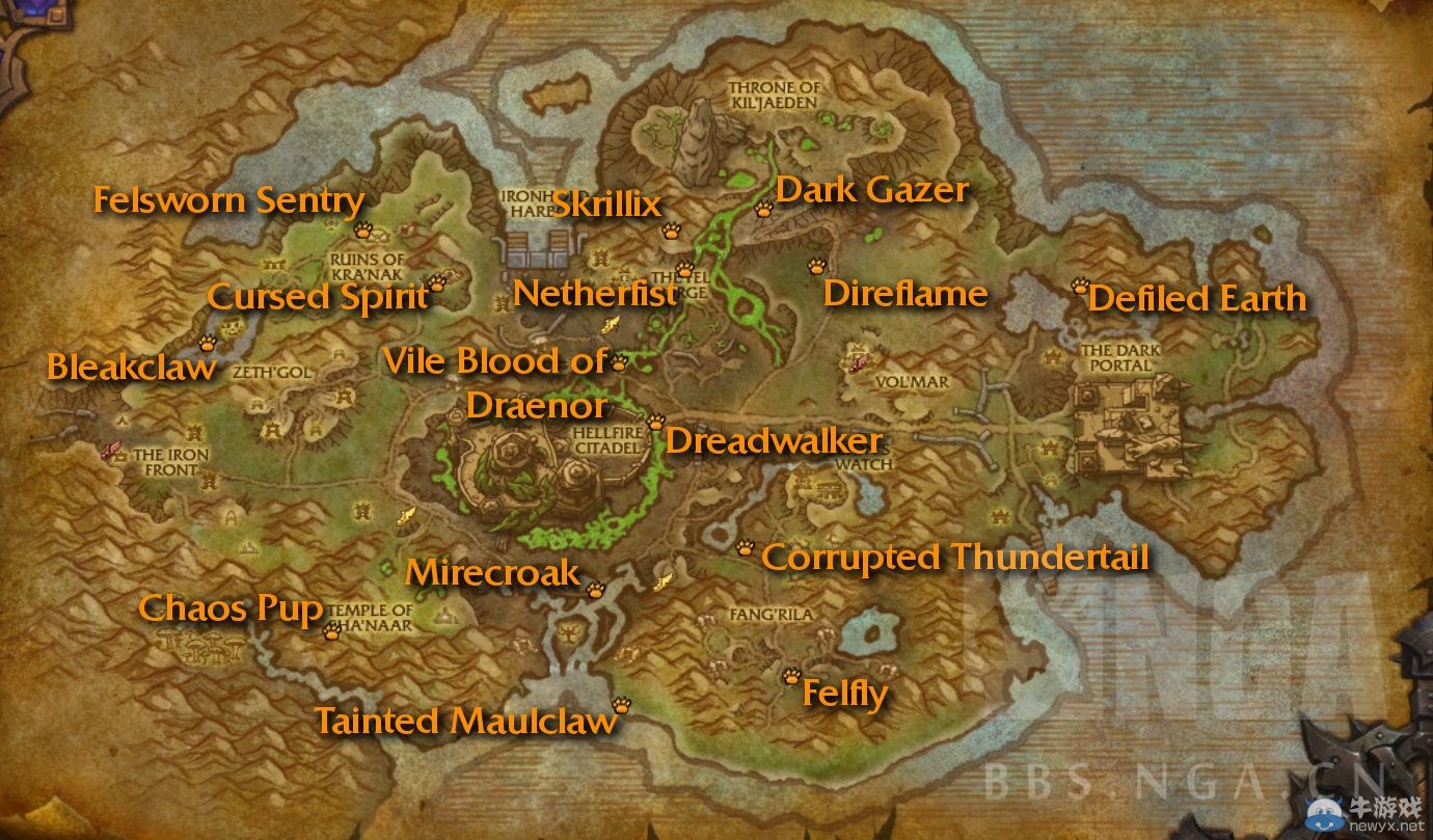 《魔獸世界》6.2塔納安叢林精英寵物位置大全及技能介紹