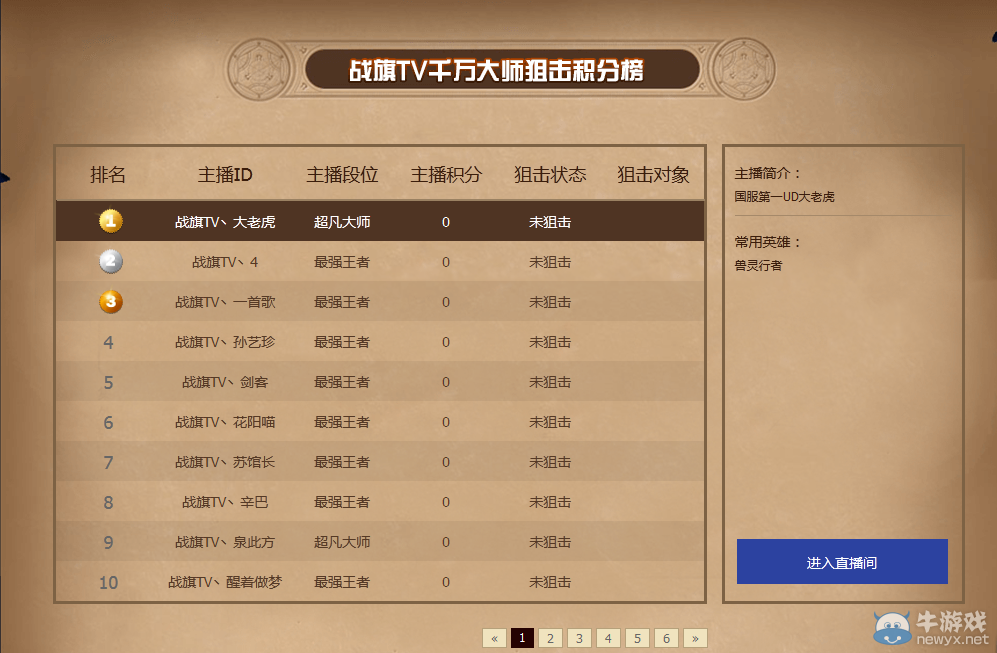 《LOL》戰(zhàn)旗TV千萬大師狙擊之路活動