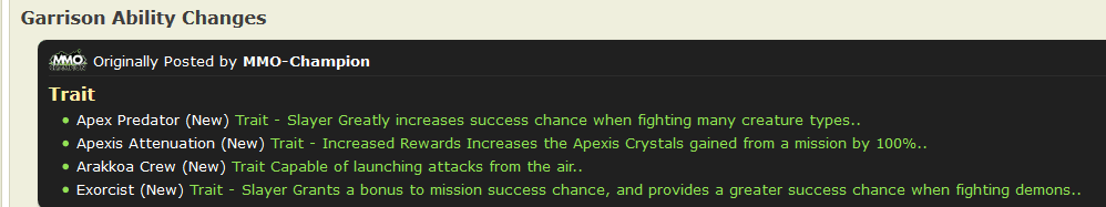 《魔獸世界》6.2要塞新增特殊追隨者與新特長(zhǎng)介紹