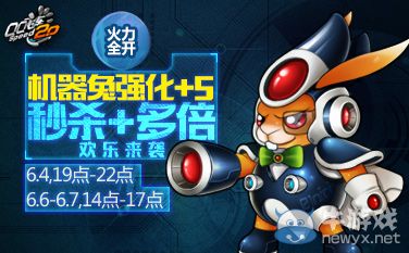 《QQ飛車》機器兔強化+5火力全開！強化多倍為你而來！
