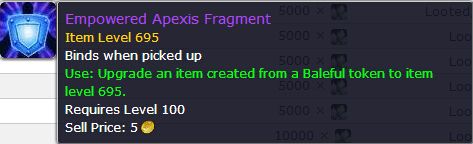 《魔獸世界》6.2埃匹希斯水晶 當(dāng)天就可獲得3件695