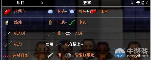 《逃脫者》合成表大全