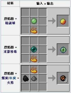 《我的世界》烈焰粉獲得及制作方法攻略