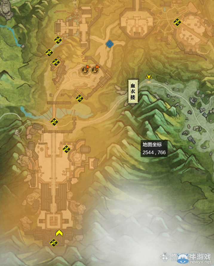 《天涯明月刀》九華血衣樓畫卷創作坐標