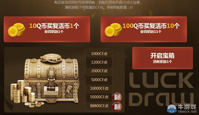 穿越火線CF生財寶箱活動再次開啟