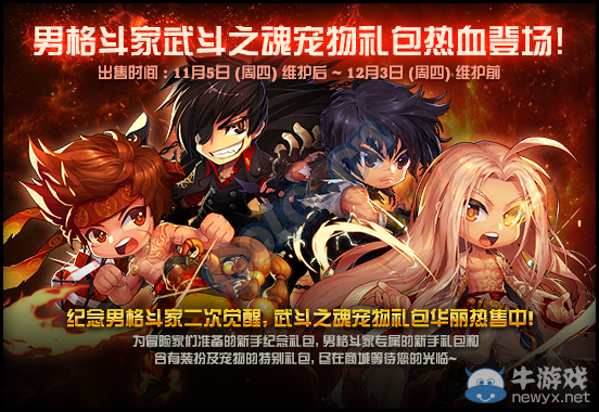 《DNF》男格斗家二覺武斗之魂寵物禮包