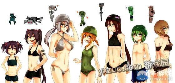 《我的世界》怪物娘化圖片 準備好手紙擼吧