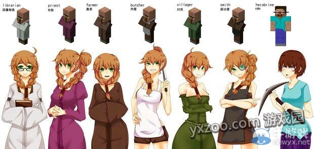 《我的世界》怪物娘化圖片 準備好手紙擼吧