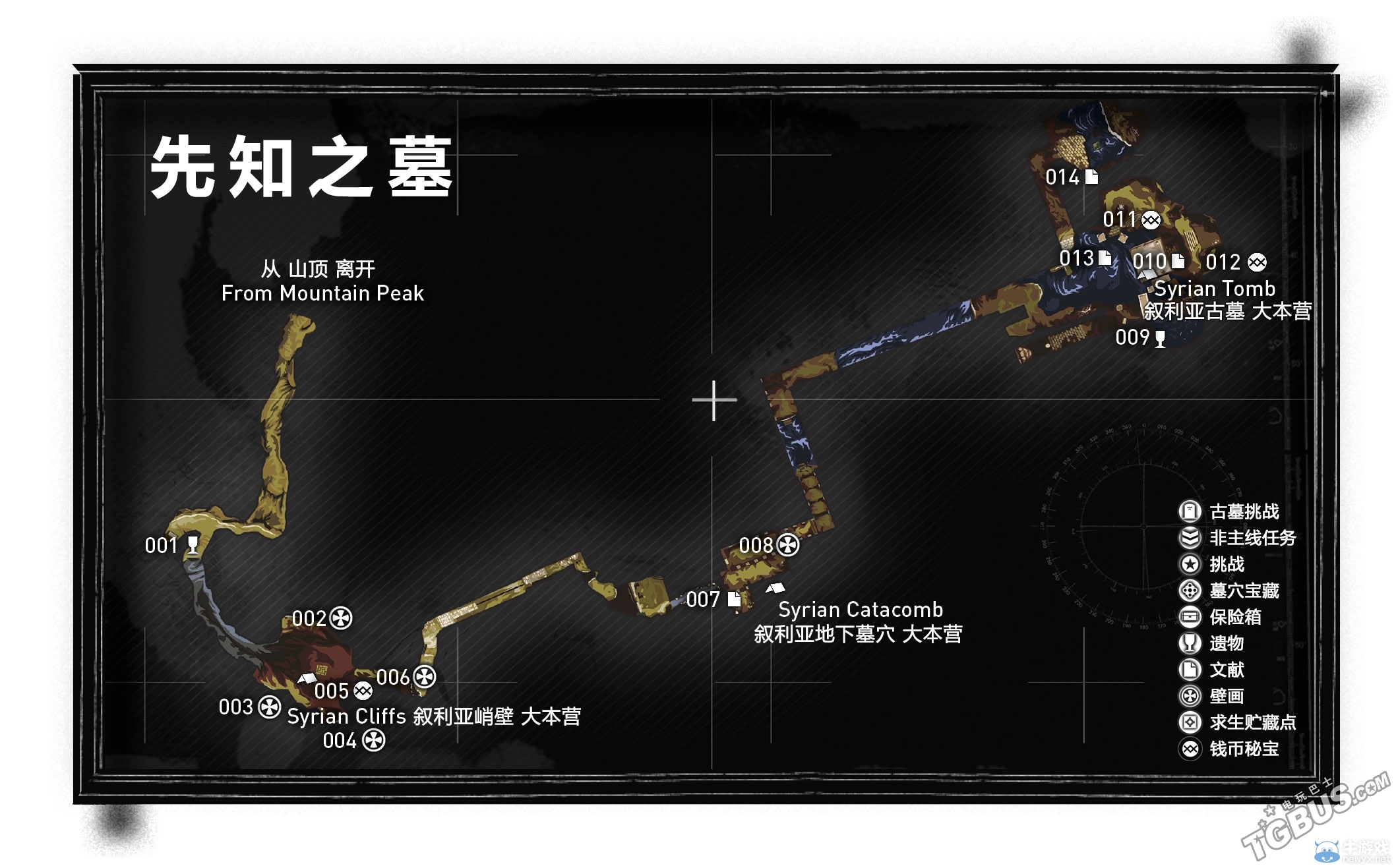 《古墓麗影：崛起》全地圖收集要素一覽