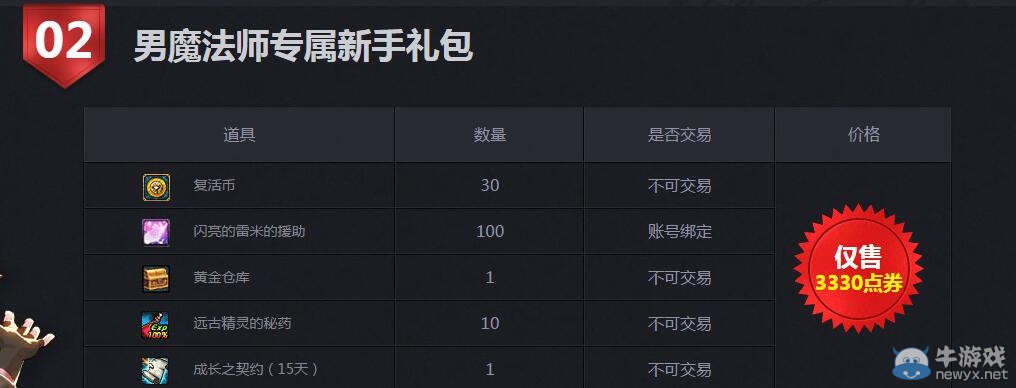 《DNF》男魔法師二覺寵物禮包