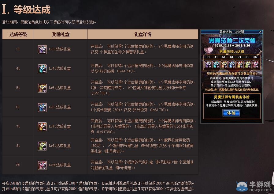 《DNF》等級達(dá)成活動介紹