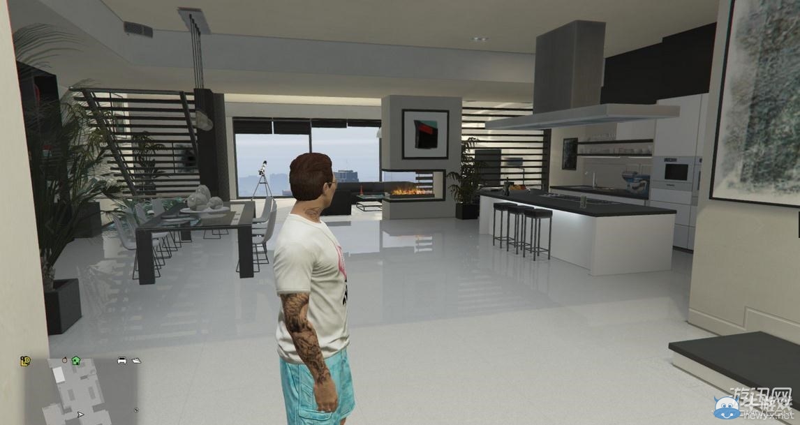 《GTA5》線上權(quán)貴天下日蝕3號(hào)閣樓黑白版裝飾圖解