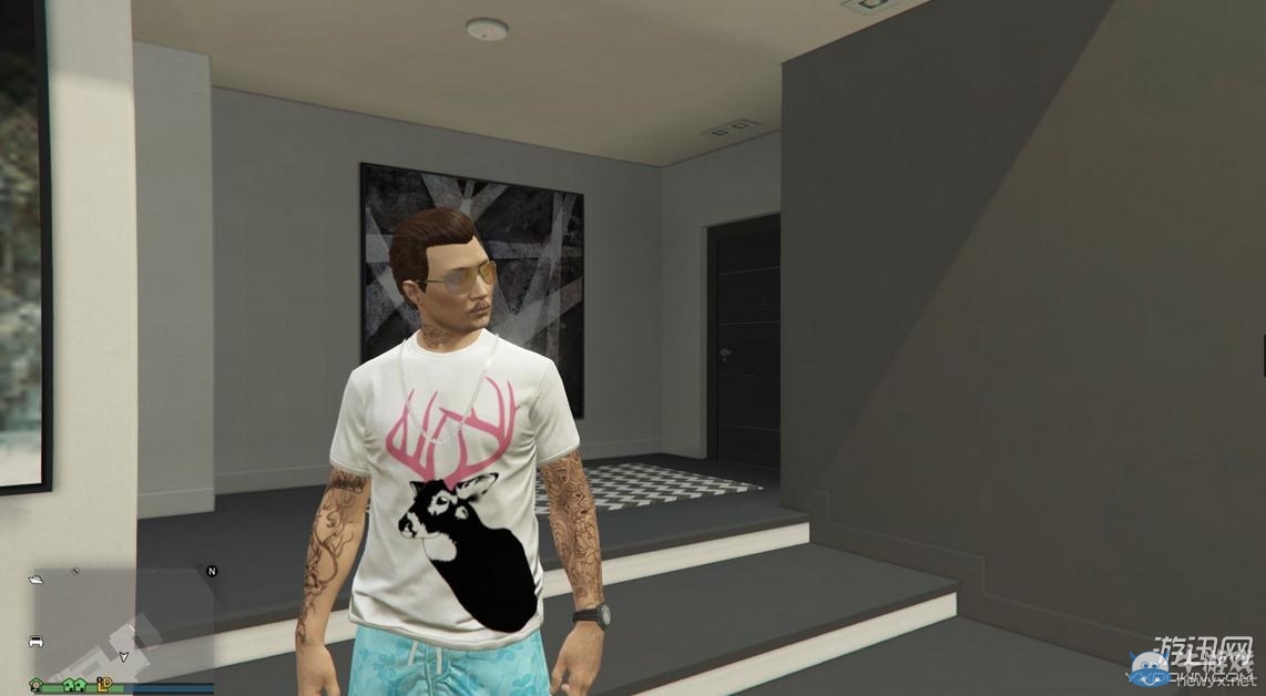 《GTA5》線上權(quán)貴天下日蝕3號(hào)閣樓黑白版裝飾圖解